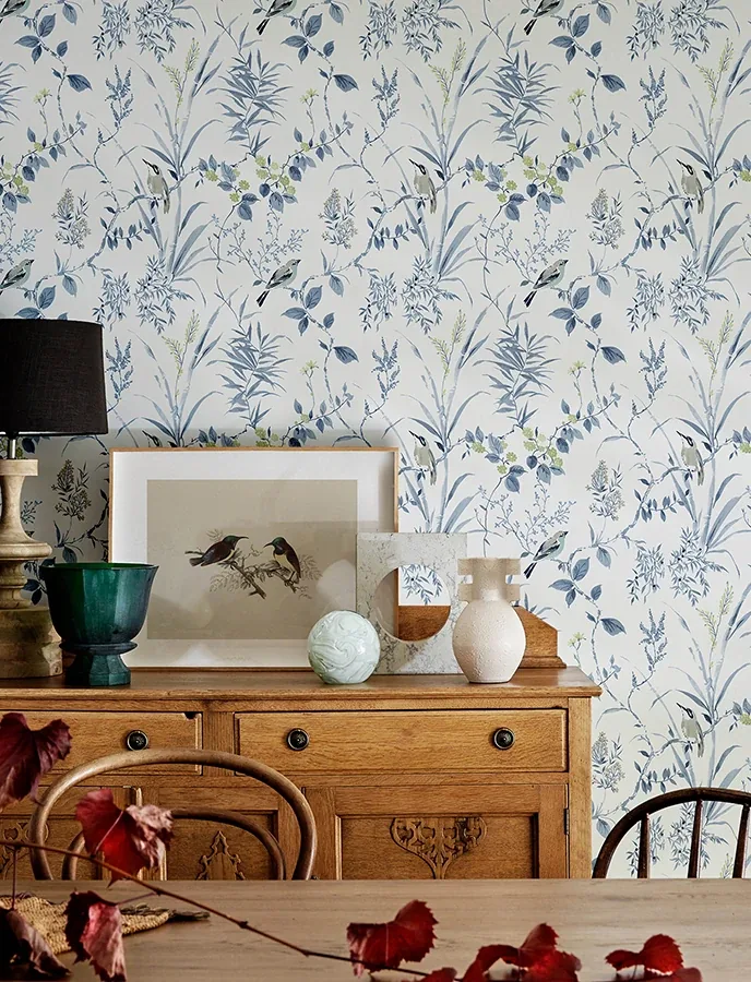 Brewster Home Fashions Imperial Garden Blueberry Botanical Wallpaper - SKU 4134-26990
