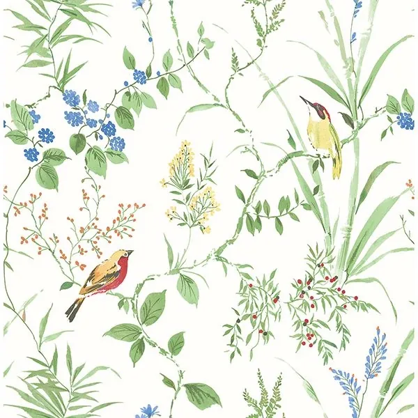 2904-24173 | Imperial Garden Green Botanical Wallpaper