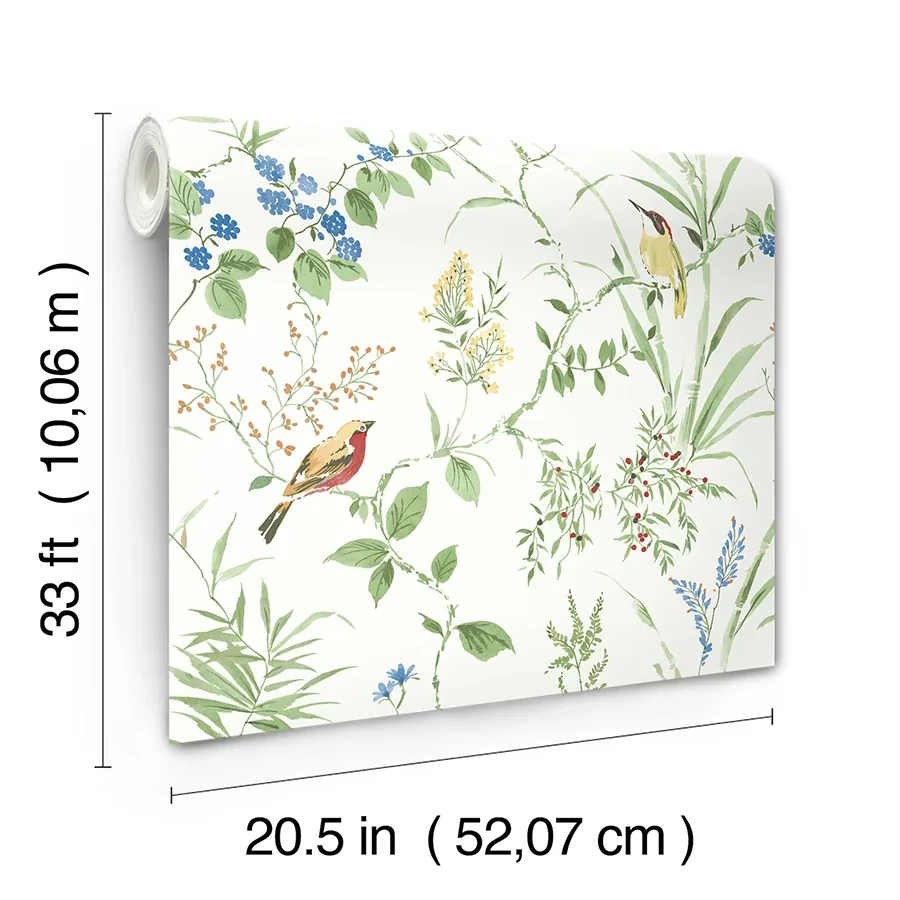 Brewster Home Fashions Imperial Garden Green Botanical Wallpaper - SKU 4134-24173
