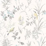Brewster Home Fashions Imperial Garden Light Grey Botanical Wallpaper - SKU 2904-24172