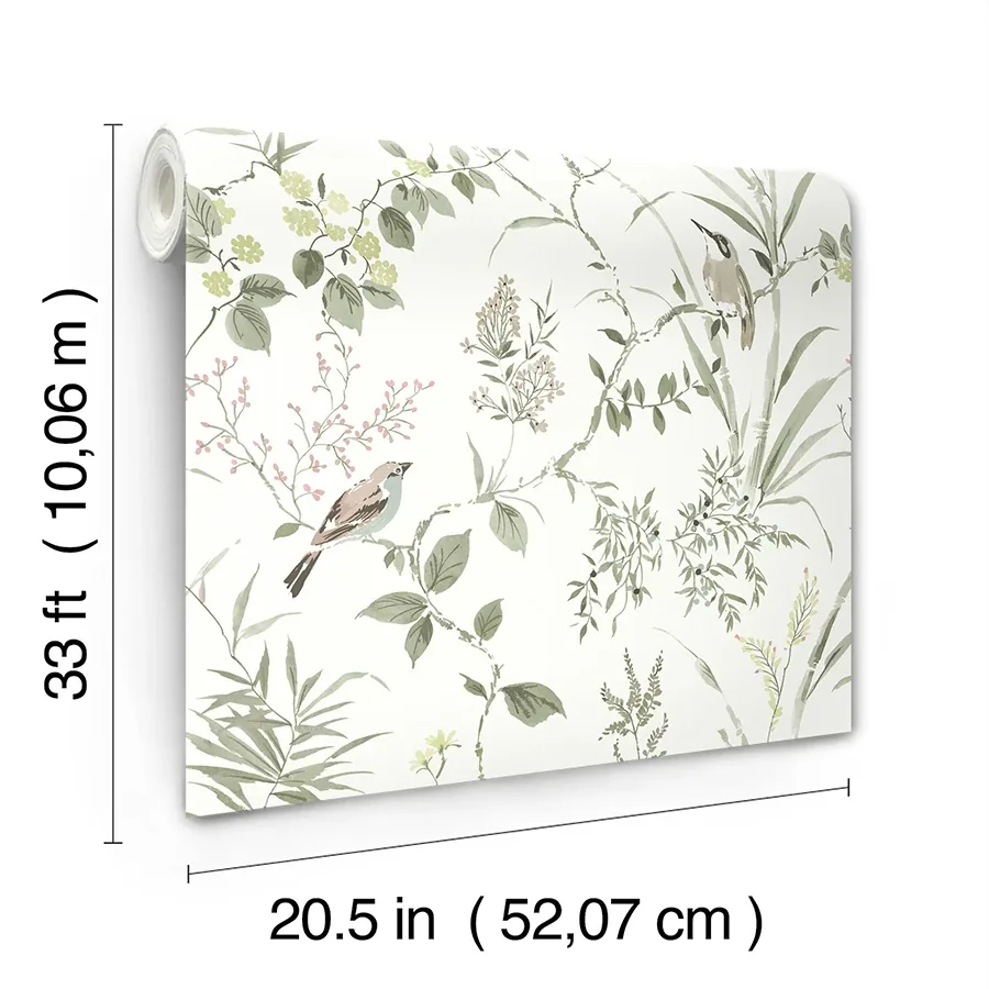 Brewster Home Fashions Imperial Garden Moss Botanical Wallpaper - SKU 4134-26992