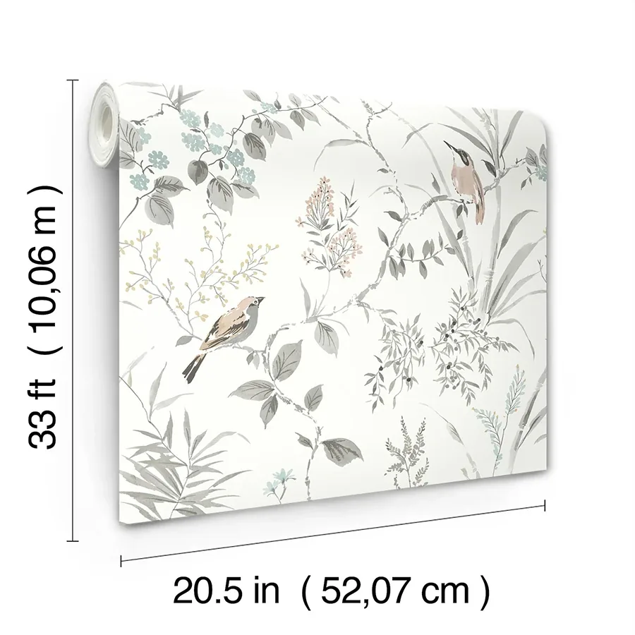 Brewster Home Fashions Imperial Garden Neutral Botanical Wallpaper - SKU 4134-26991