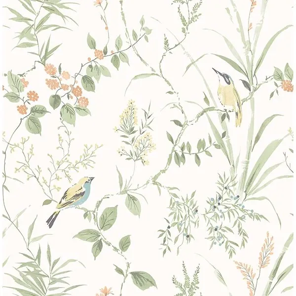 Brewster Home Fashions Imperial Garden Sage Botanical Wallpaper - SKU 2904-24174