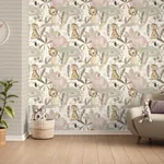 Brewster Home Fashions In The Jungle Pink Animal Friends Wallpaper - SKU 4203-27557