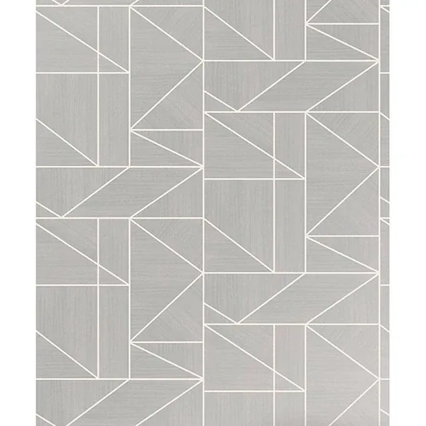 Brewster Home Fashions Ina Silver Geometric Wallpaper - SKU 2813-M1381