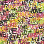 Brewster Home Fashions Indio Chartreuse Love Scribble Wallpaper - SKU CEP50119W