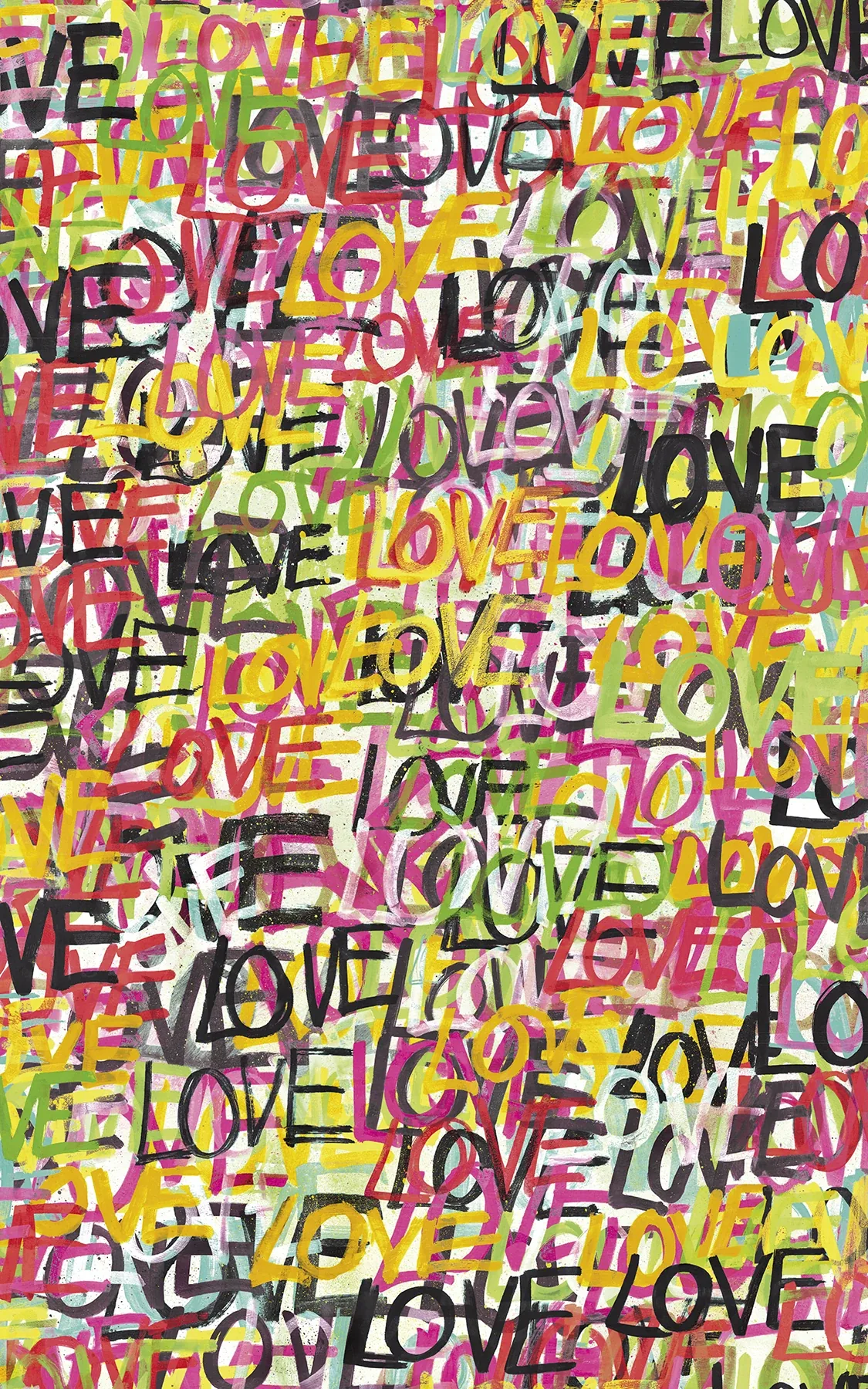CEP50119W | Indio Chartreuse Love Scribble Wallpaper