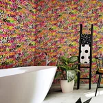 Brewster Home Fashions Indio Chartreuse Love Scribble Wallpaper - SKU CEP50119W