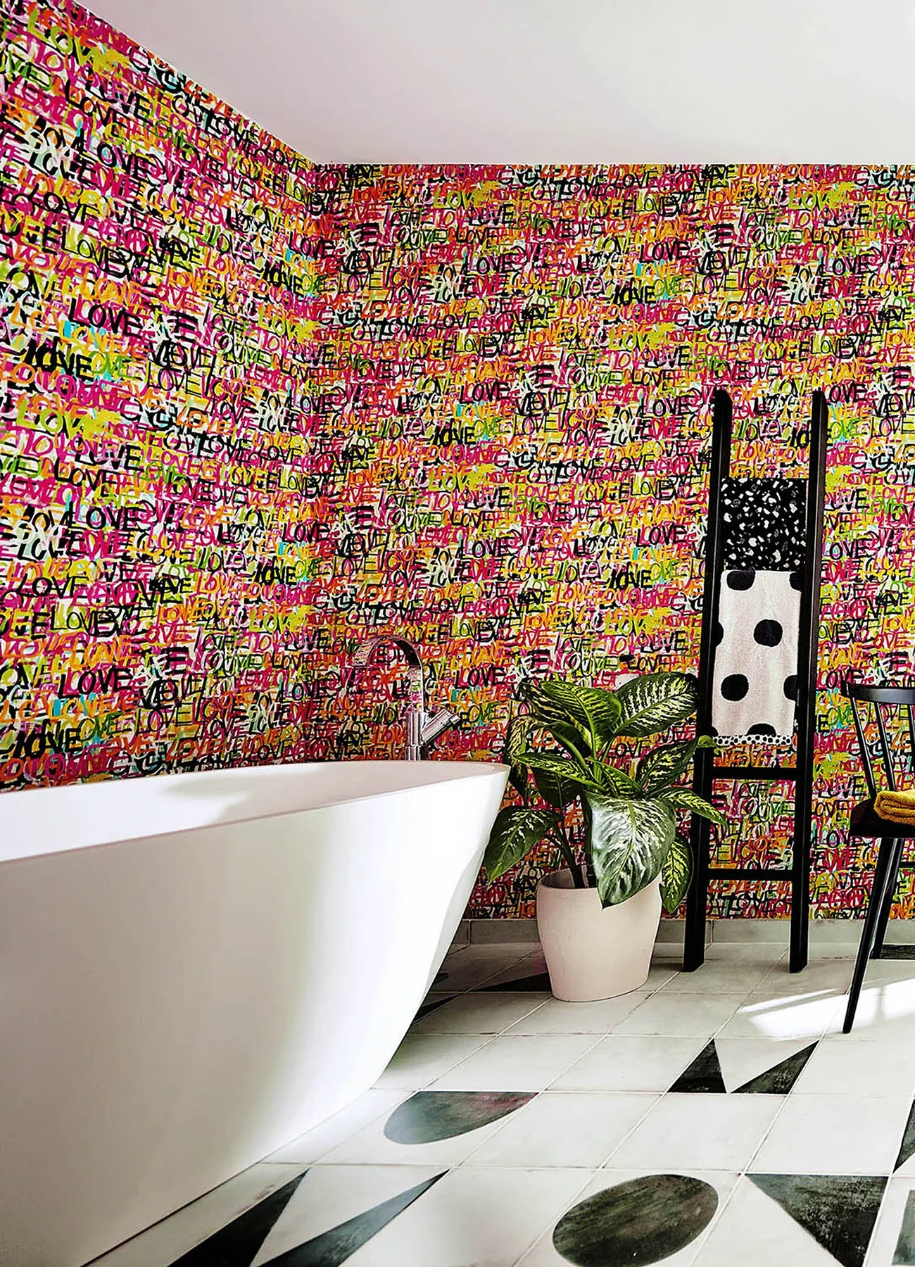 Brewster Home Fashions Indio Chartreuse Love Scribble Wallpaper - SKU CEP50119W