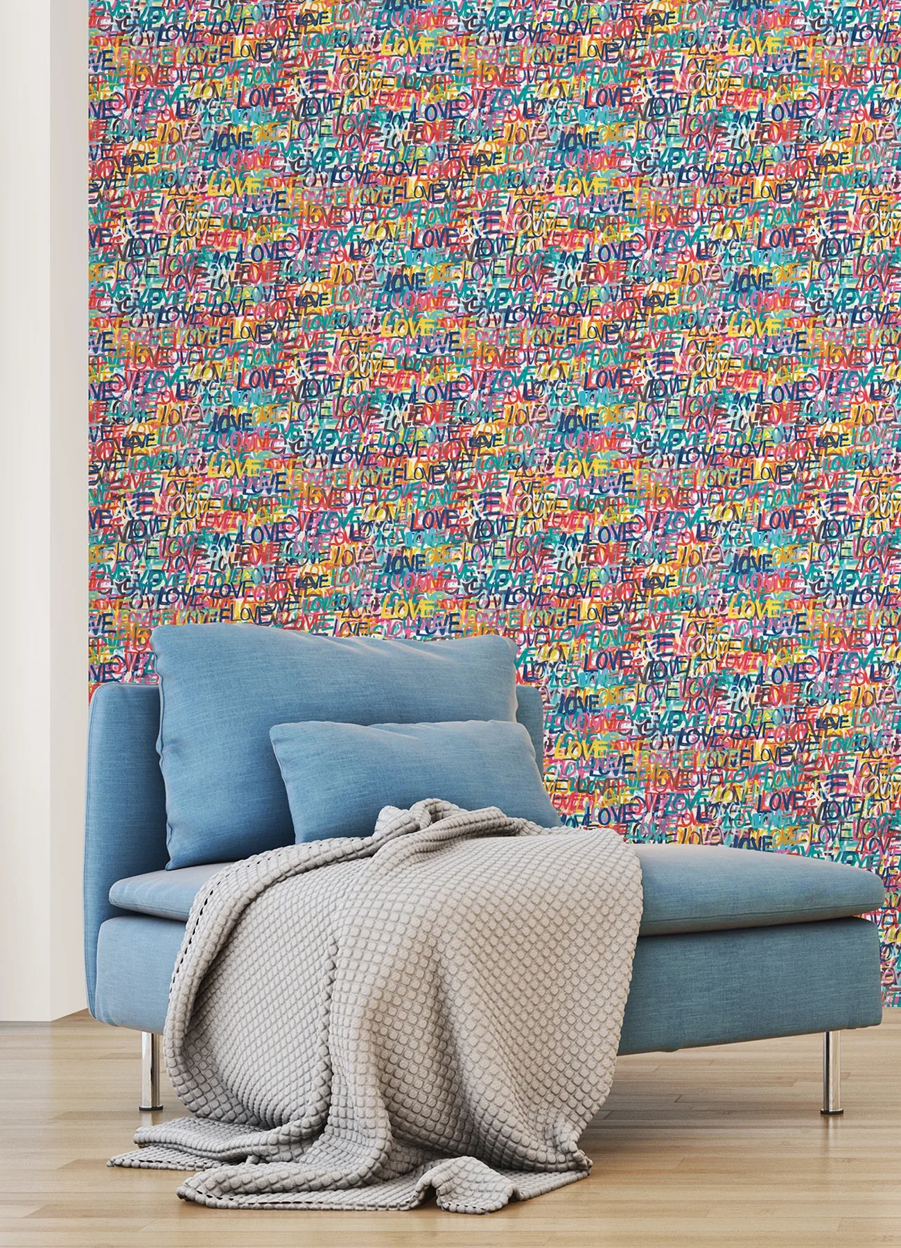 Brewster Home Fashions Indio Multicolor Love Scribble Wallpaper - SKU CEP50120W