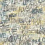 Brewster Home Fashions Indio Neutral Love Scribble Wallpaper - SKU CEP50121W
