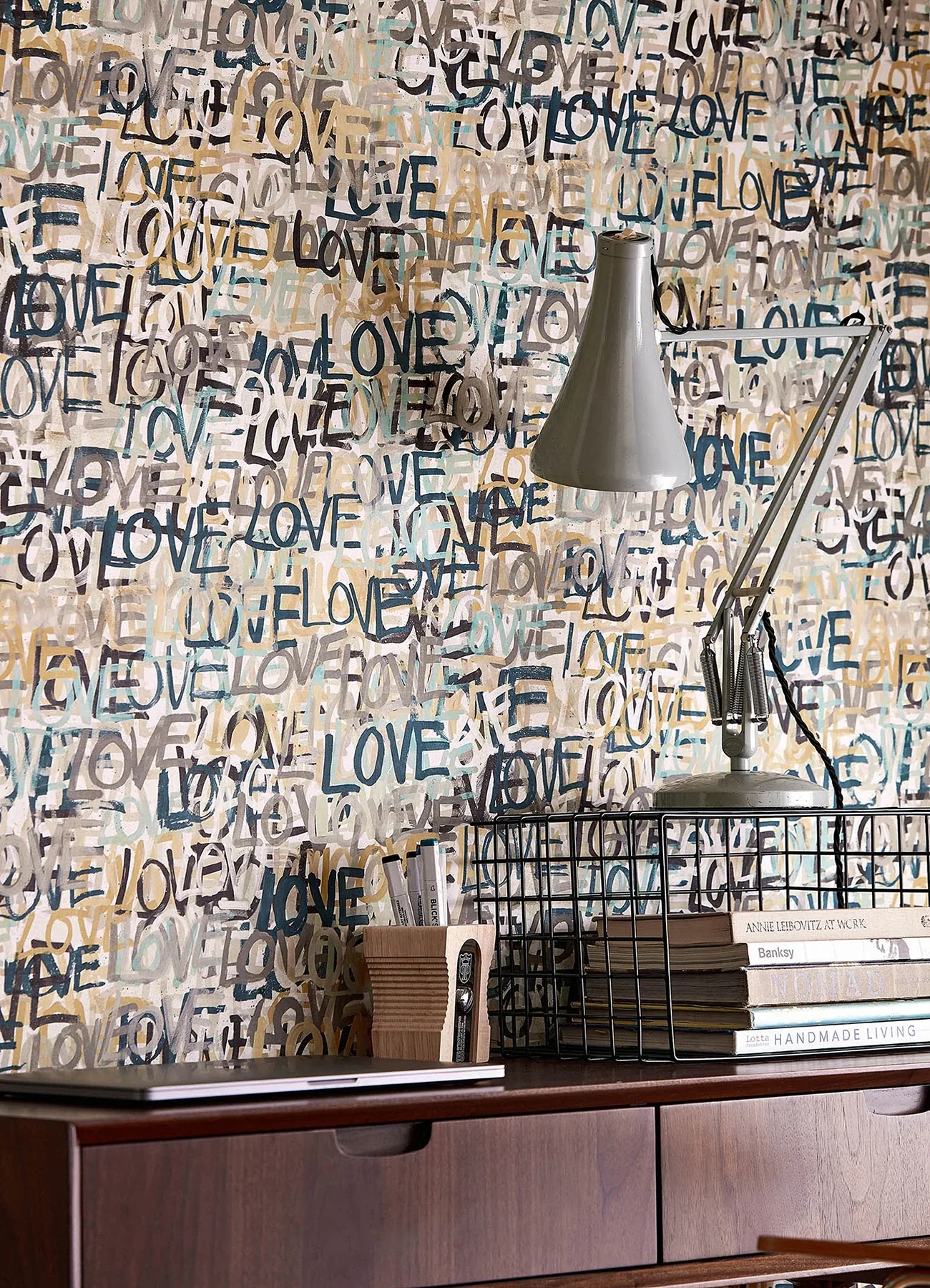 Brewster Home Fashions Indio Neutral Love Scribble Wallpaper - SKU CEP50121W