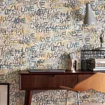 Brewster Home Fashions Indio Neutral Love Scribble Wallpaper - SKU CEP50121W
