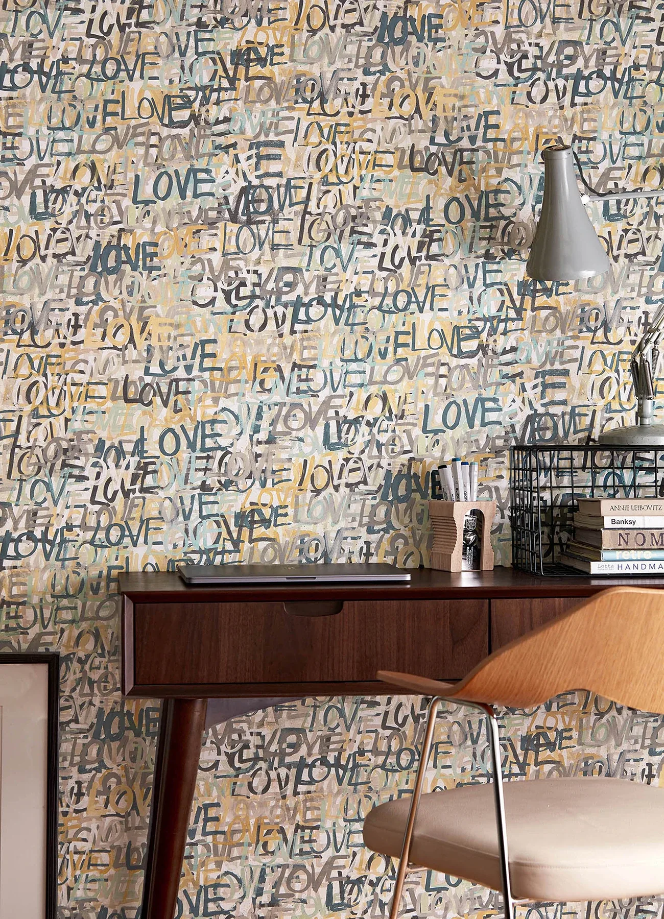 Brewster Home Fashions Indio Neutral Love Scribble Wallpaper - SKU CEP50121W