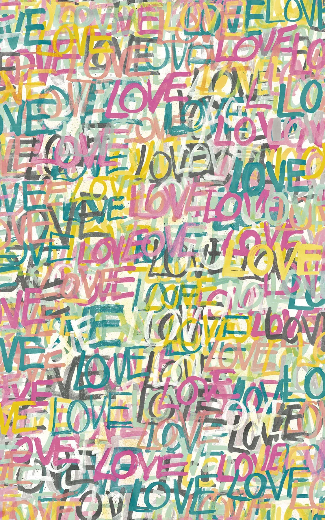 CEP50122W | Indio Pastel Love Scribble Wallpaper