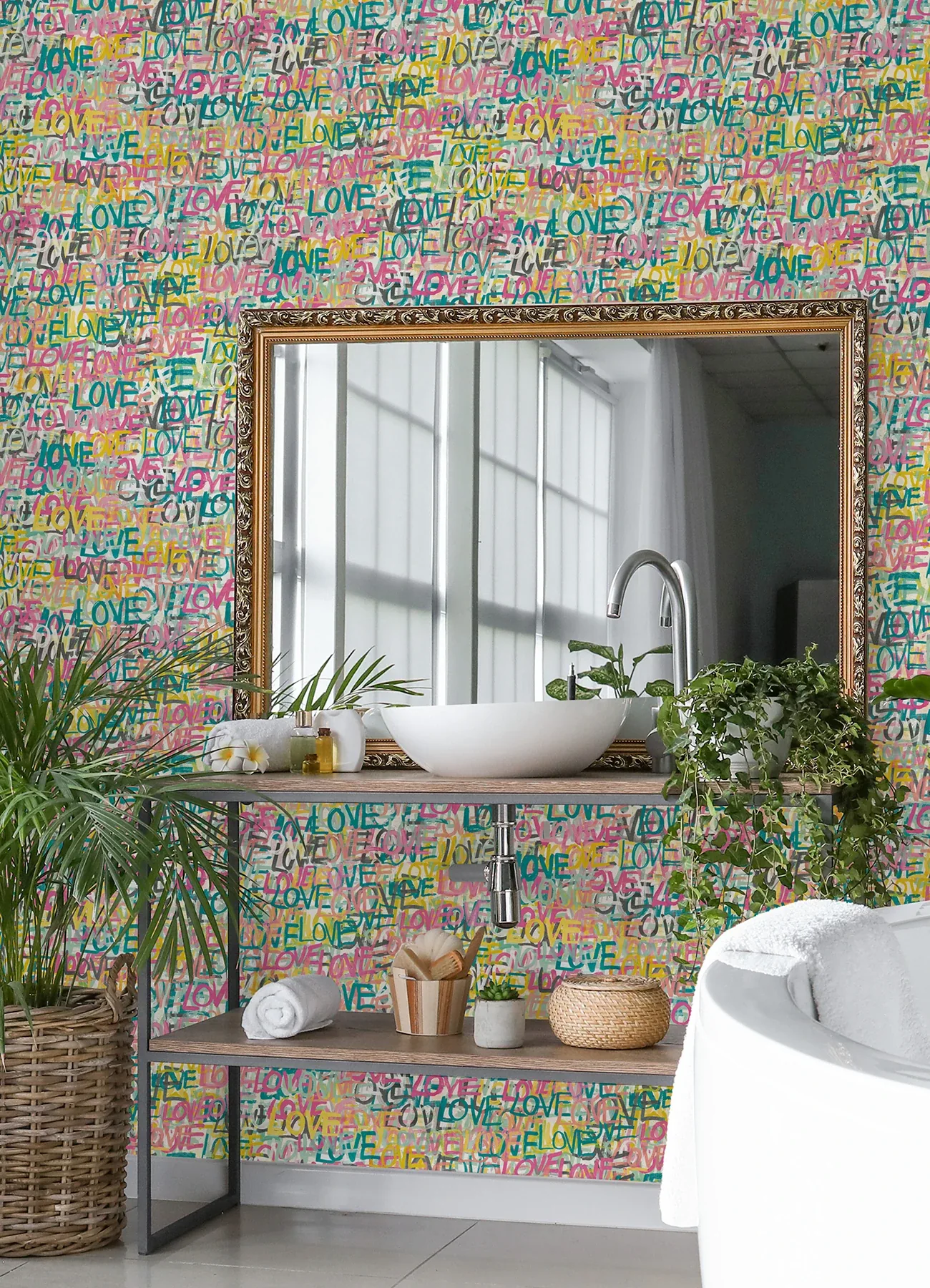 Brewster Home Fashions Indio Pastel Love Scribble Wallpaper - SKU CEP50122W