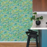 Brewster Home Fashions Indio Teal Love Scribble Wallpaper - SKU CEP50123W