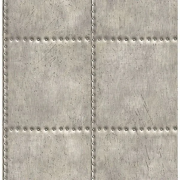 Brewster Home Fashions Indium Silver Sheet Metal Wallpaper - SKU 2767-22343
