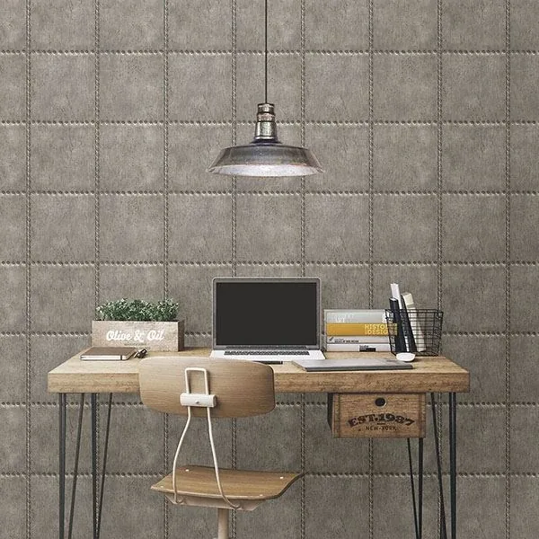 Brewster Home Fashions Indium Silver Sheet Metal Wallpaper - SKU 2767-22343