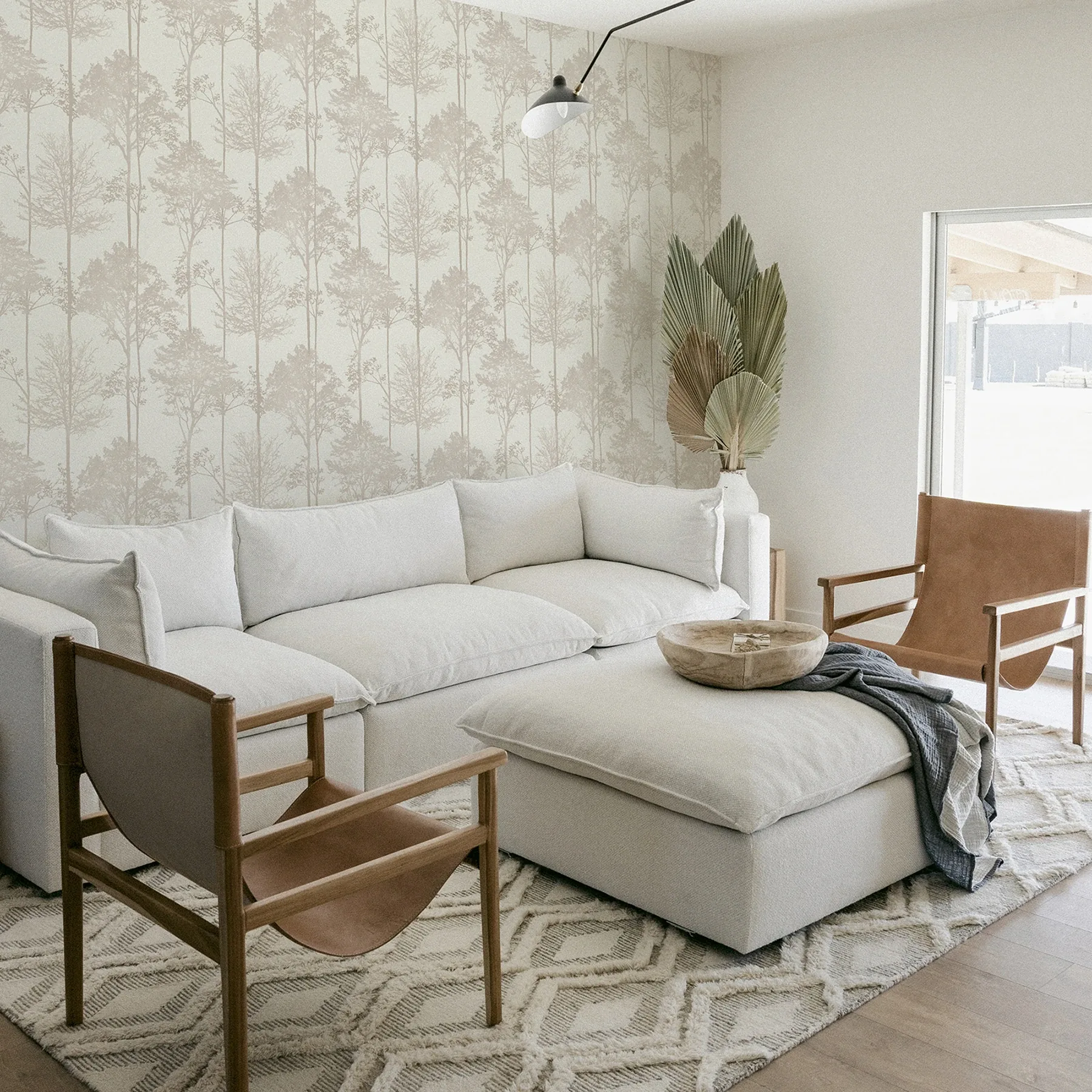 Brewster Home Fashions Indra Neutral Forest Silhouette Wallpaper - SKU AH296102