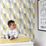 Brewster Home Fashions Inez Mustard Geometric Wallpaper - SKU 4060-138921
