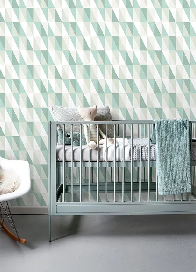 Brewster Home Fashions Inez Teal Geometric Wallpaper - SKU 4060-138920