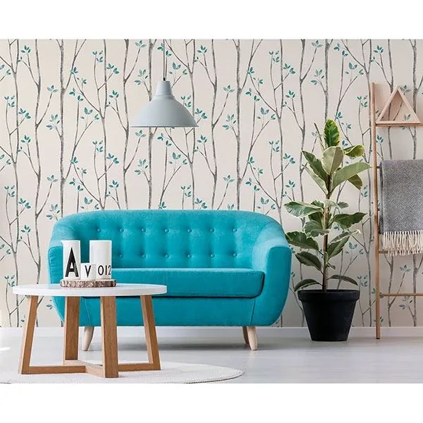 Brewster Home Fashions Ingrid Blue Scandi Tree Wallpaper - SKU UW24777