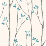 Brewster Home Fashions Ingrid Blue Scandi Tree Wallpaper - SKU UW24777