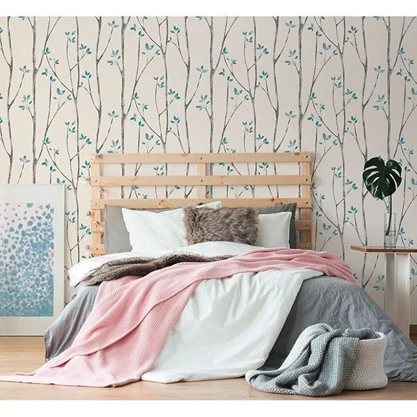 Brewster Home Fashions Ingrid Blue Scandi Tree Wallpaper - SKU UW24777