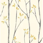 Brewster Home Fashions Ingrid Mustard Scandi Tree Wallpaper - SKU UW24776