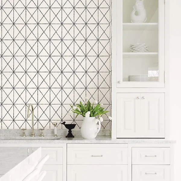 Brewster Home Fashions Intersection Black Diamond Wallpaper - SKU 2904-78003