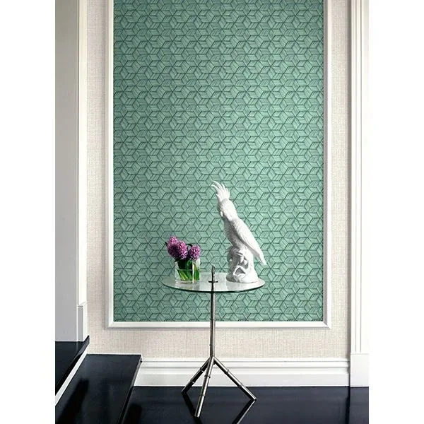 Brewster Home Fashions Intertwined Blue Geometric Wallpaper - SKU PS41404