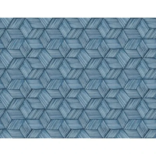 PS41402 | Intertwined Dark Green Green Geometric Wallpaper