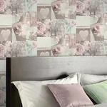 Brewster Home Fashions Irene Blush Charlotte College Wallpaper - SKU AH665201