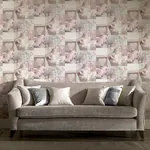Brewster Home Fashions Irene Blush Charlotte College Wallpaper - SKU AH665201