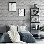 Brewster Home Fashions Irene Grey Painted Canvas Wallpaper - SKU AH921605