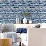 Brewster Home Fashions Irene Navy Painted Canvas Wallpaper - SKU AH921606