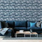 Brewster Home Fashions Irene Navy Painted Canvas Wallpaper - SKU AH921606