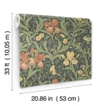 Brewster Home Fashions Iris Navy Wild Gardens Wallpaper - SKU 4171-82051