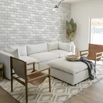 Brewster Home Fashions Irving White Diamond Brick Wallpaper - SKU AH902009
