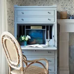 Brewster Home Fashions Isidore Blue Scroll Wallpaper - SKU 4072-70006