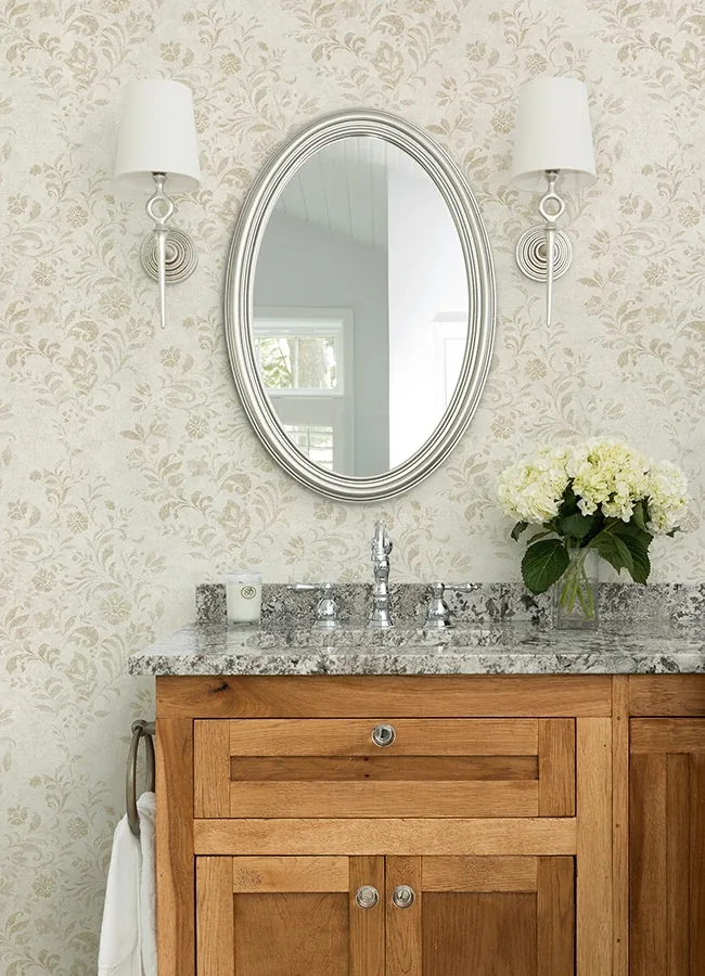 Brewster Home Fashions Isidore Wheat Scroll Wallpaper - SKU 4072-70007