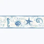 Brewster Home Fashions Island Bay Blue Starfish Wallpaper - SKU 3120-53561B