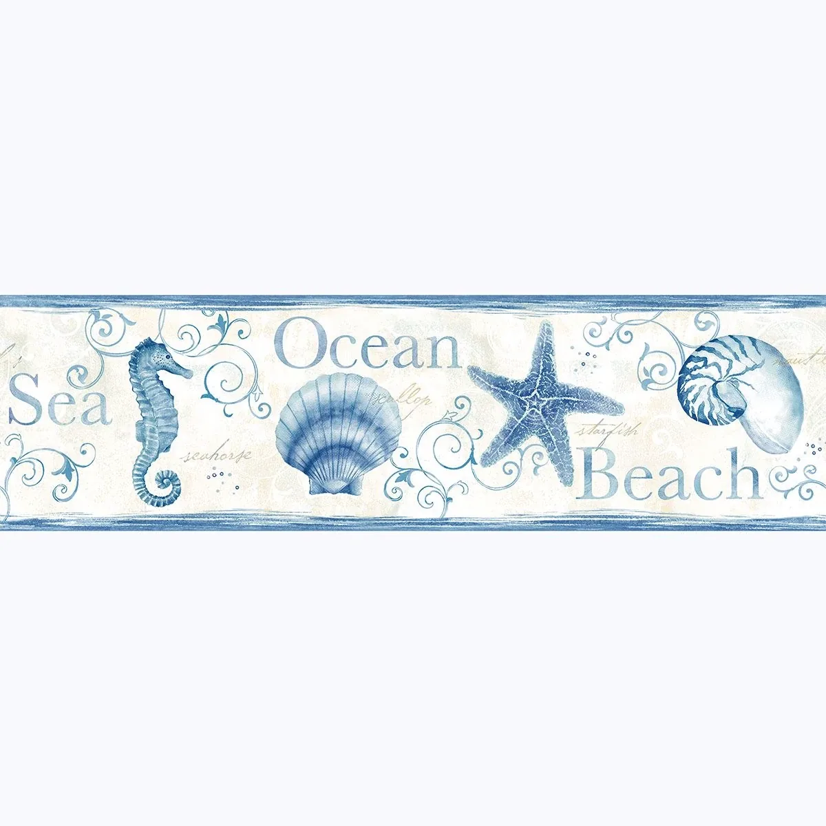 3120-53561B | Island Bay Blue Starfish Wallpaper