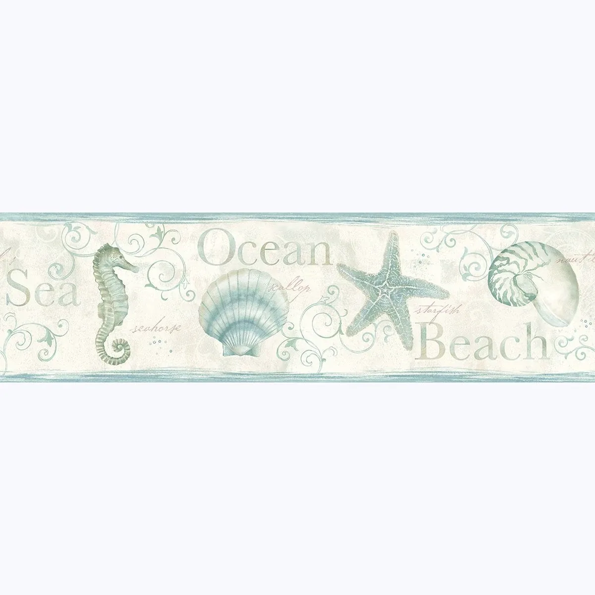 Brewster Home Fashions Island Sea Green Green Starfish Wallpaper - SKU 3120-53562B