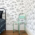 Brewster Home Fashions Isolde Charcoal Dinosaurs Wallpaper - SKU 4060-139269