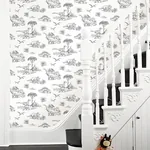 Brewster Home Fashions Isolde Charcoal Dinosaurs Wallpaper - SKU 4060-139269