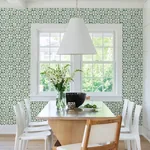 Brewster Home Fashions Izeda Green Floral Tile Wallpaper - SKU 2980-26193