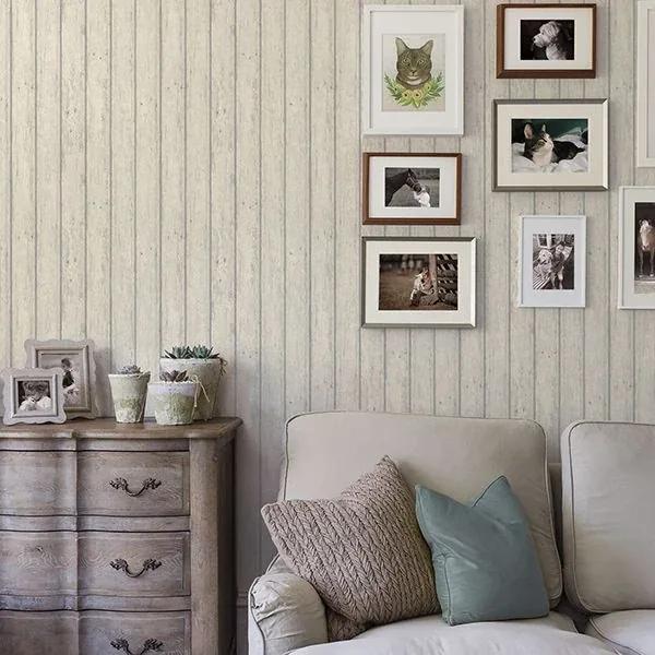 Brewster Home Fashions Jack Beige Weathered Clapboards Wallpaper - SKU 3119-66107