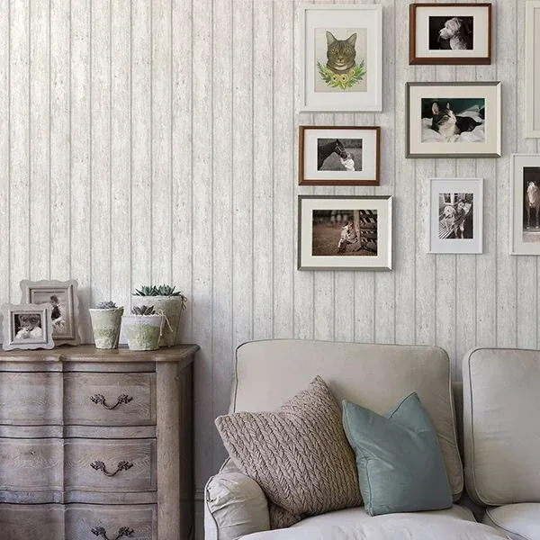 Brewster Home Fashions Jack White Weathered Clapboards Wallpaper - SKU 3119-66106